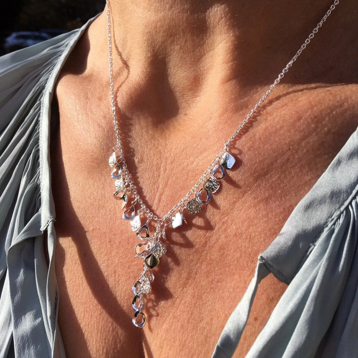 Sterling Silver Waterfall Necklace