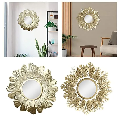 TOG Modern Decorative Wall Mirrors Wall Art for Hallway Bedroom Decoration Ginkgo Leaf'|Home & Garden| Home Decor| Mirrors'