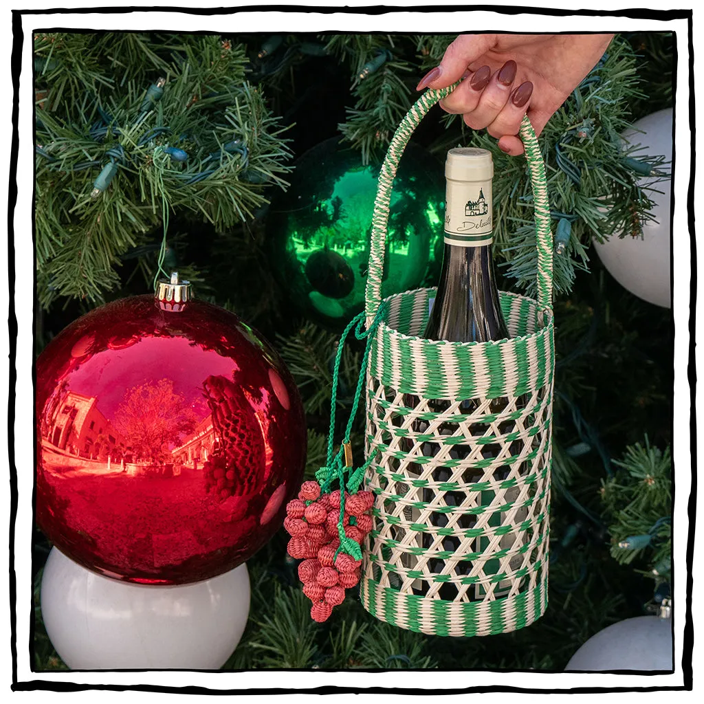 Toquilla Straw Basket Purse and Bottle Bag
