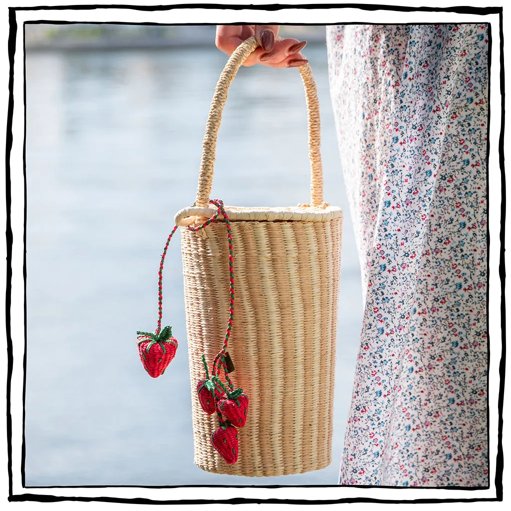 Toquilla Straw Basket Purse and Bottle Bag