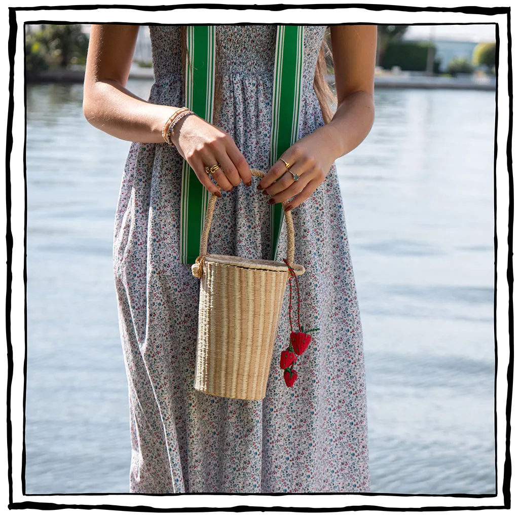 Toquilla Straw Basket Purse and Bottle Bag