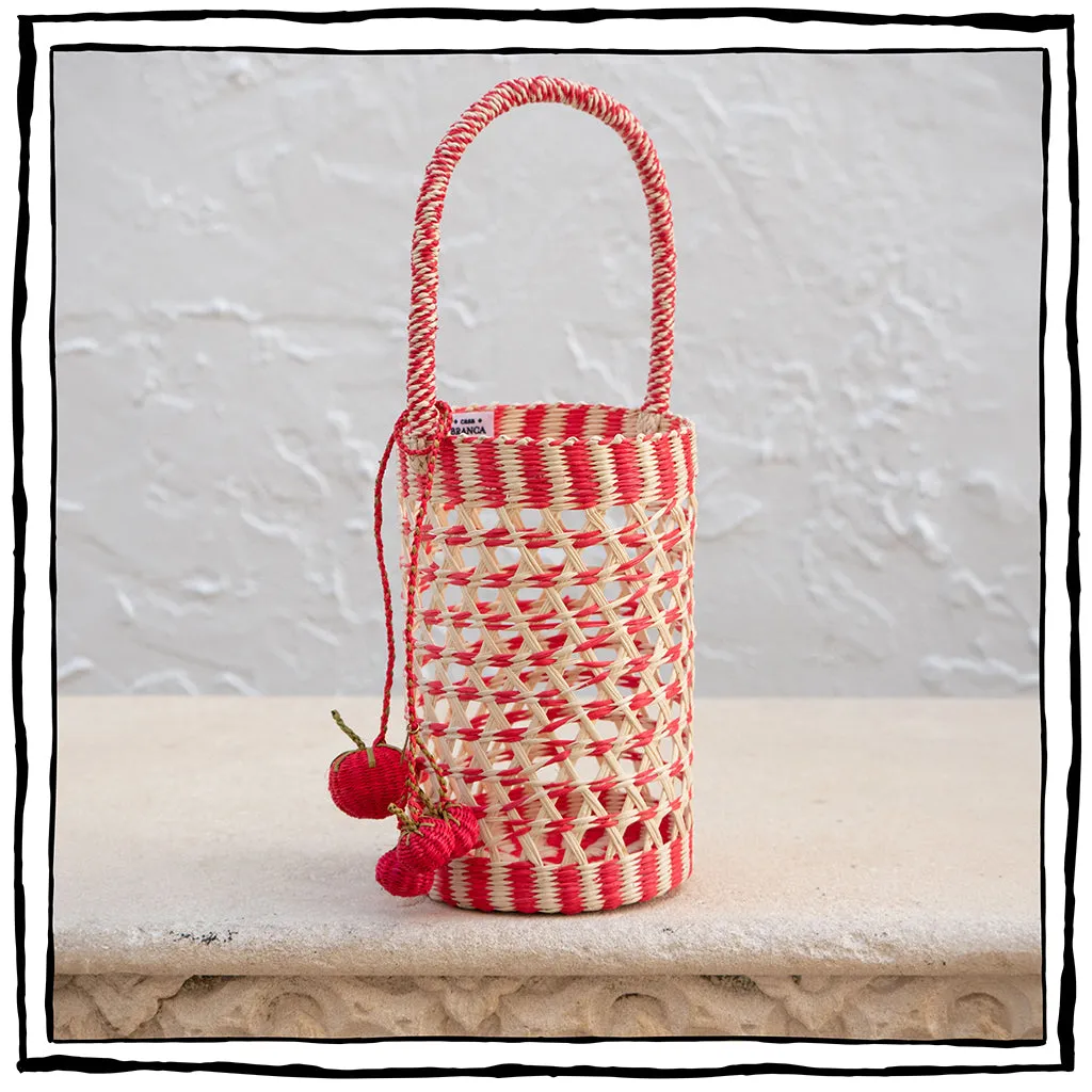 Toquilla Straw Basket Purse and Bottle Bag