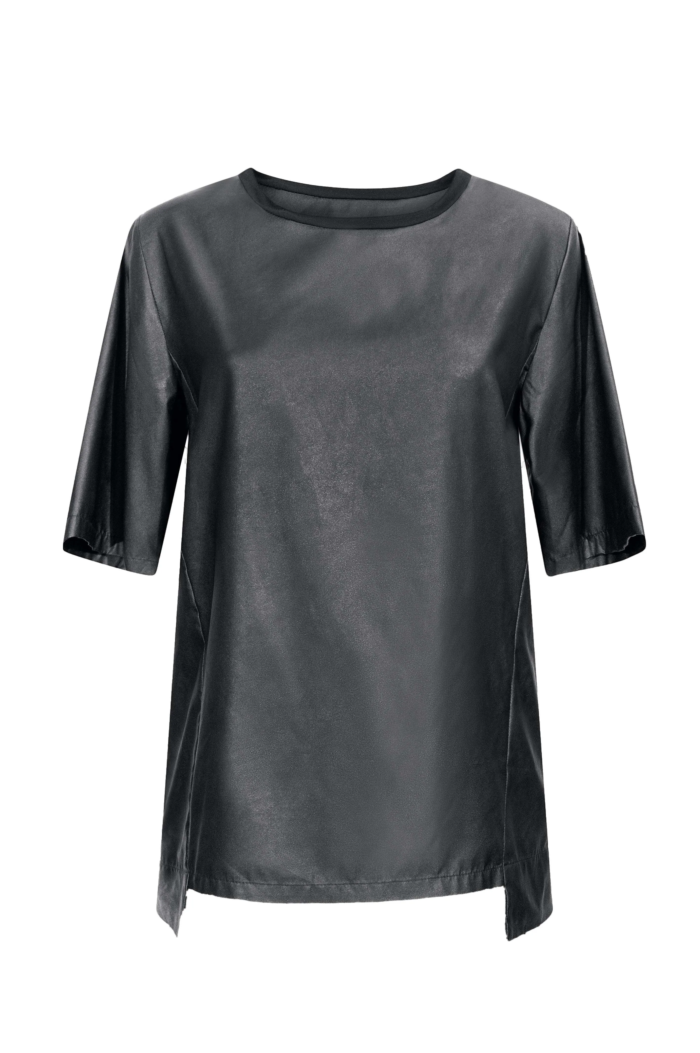 TR136 VEGAN LEATHER SHIRT