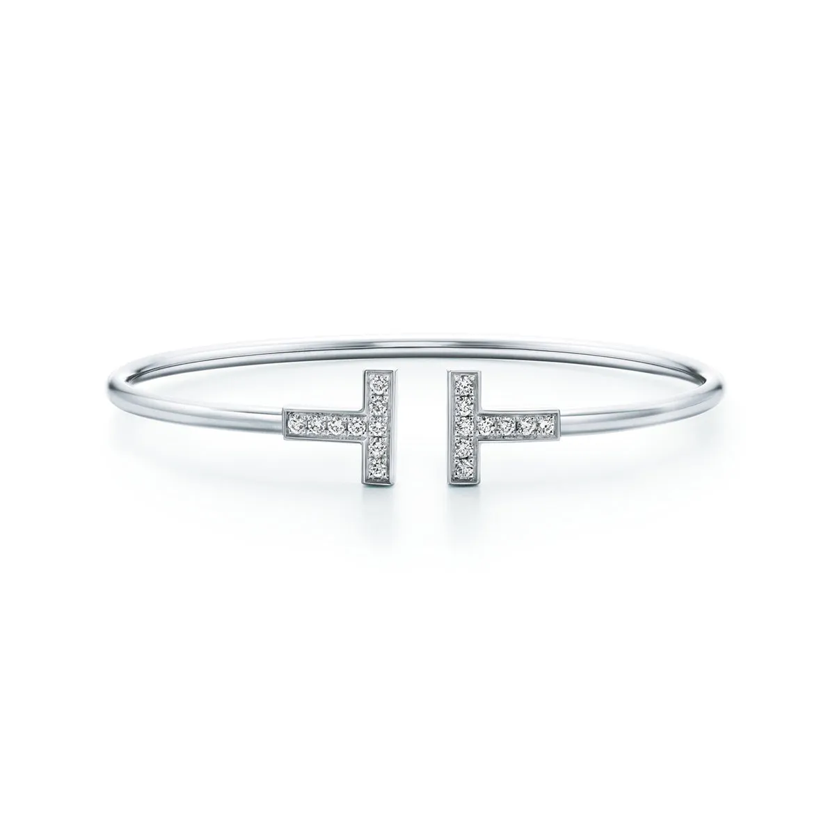 Twin T Dazzle Bracelet in 925 Sterling Silver