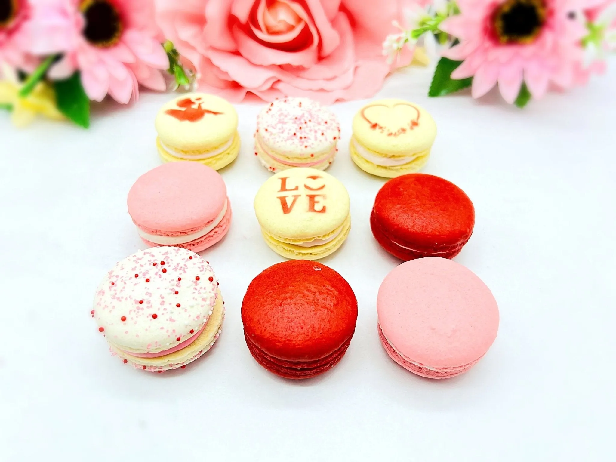 Valentines Assorted Vegan Macarons