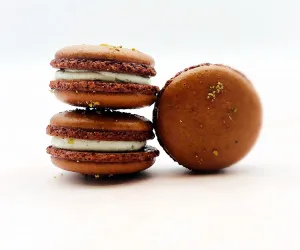 Vegan Hazelnut Pistachio Macarons