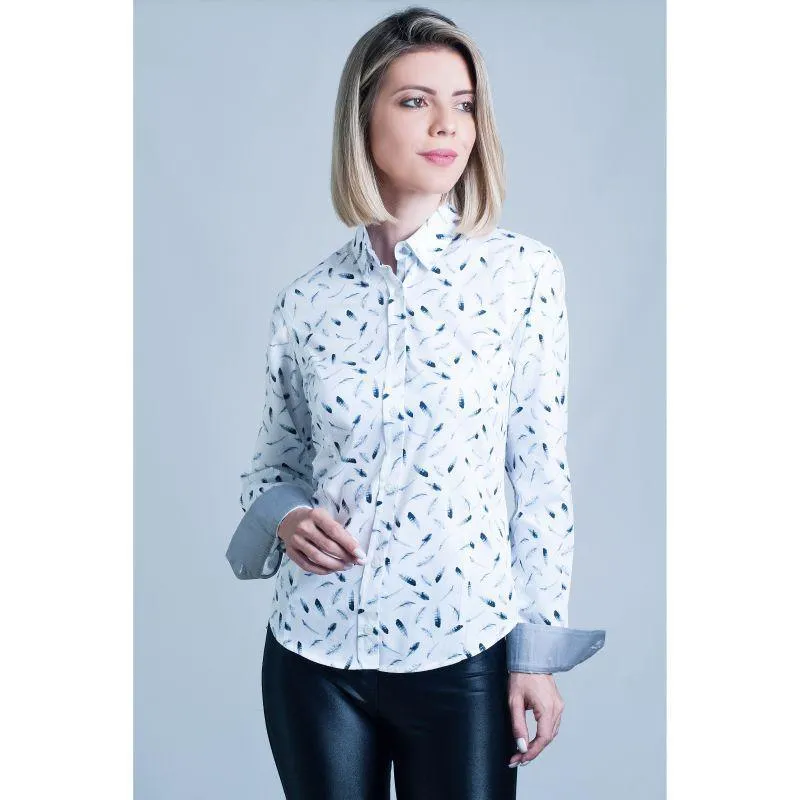 William Powell Ladies Feathers Shirt - White