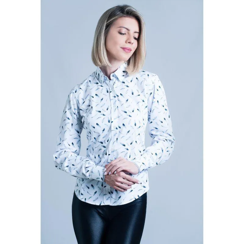 William Powell Ladies Feathers Shirt - White