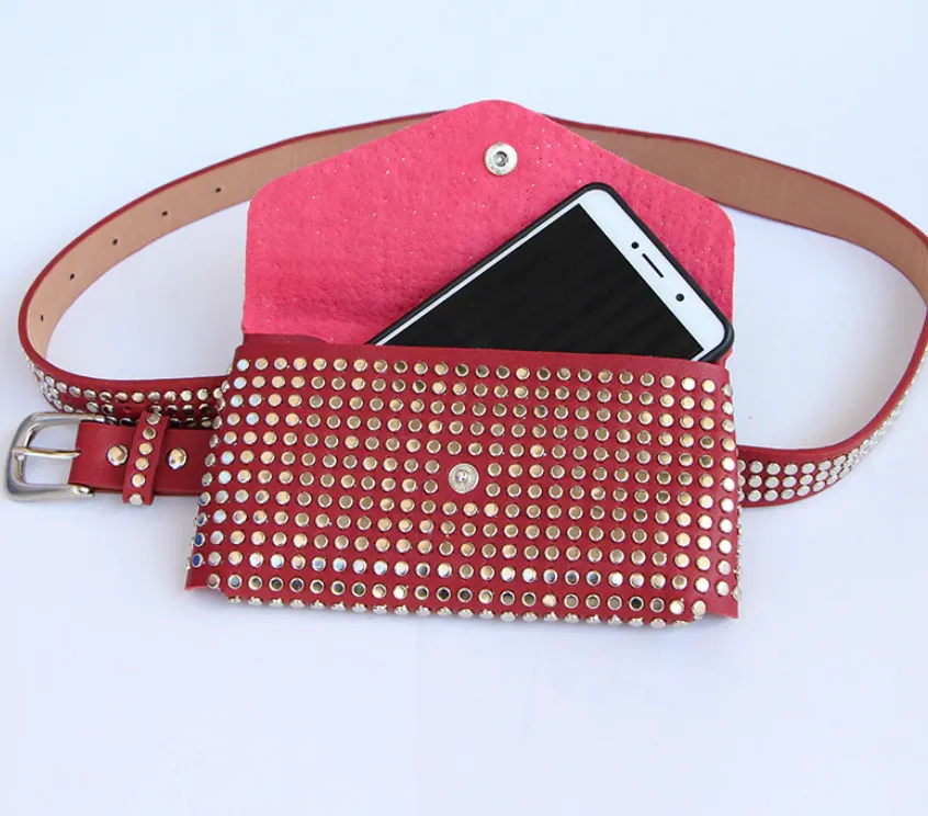 Women's Vintage Casual Pu Leather Mini Bag With Rivets