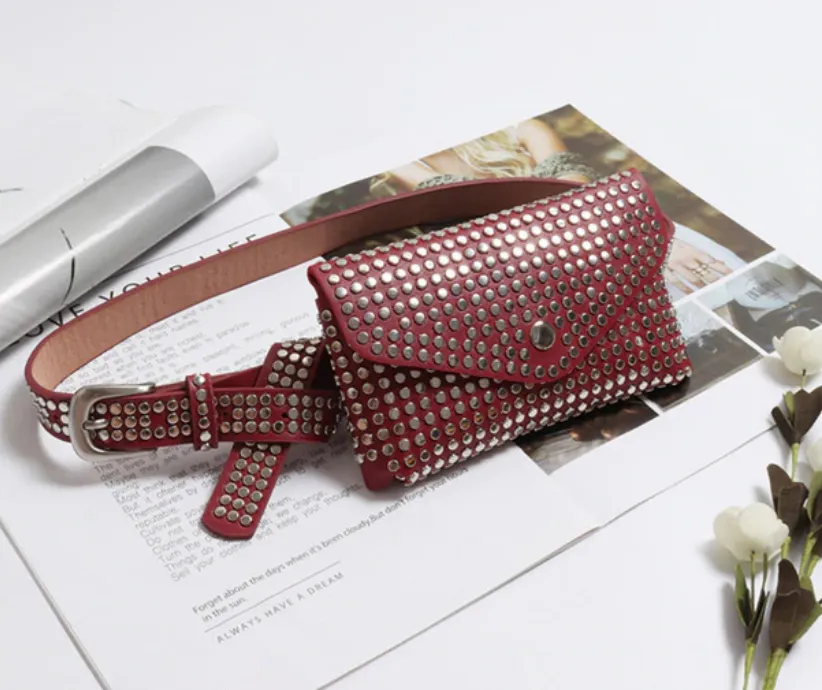 Women's Vintage Casual Pu Leather Mini Bag With Rivets