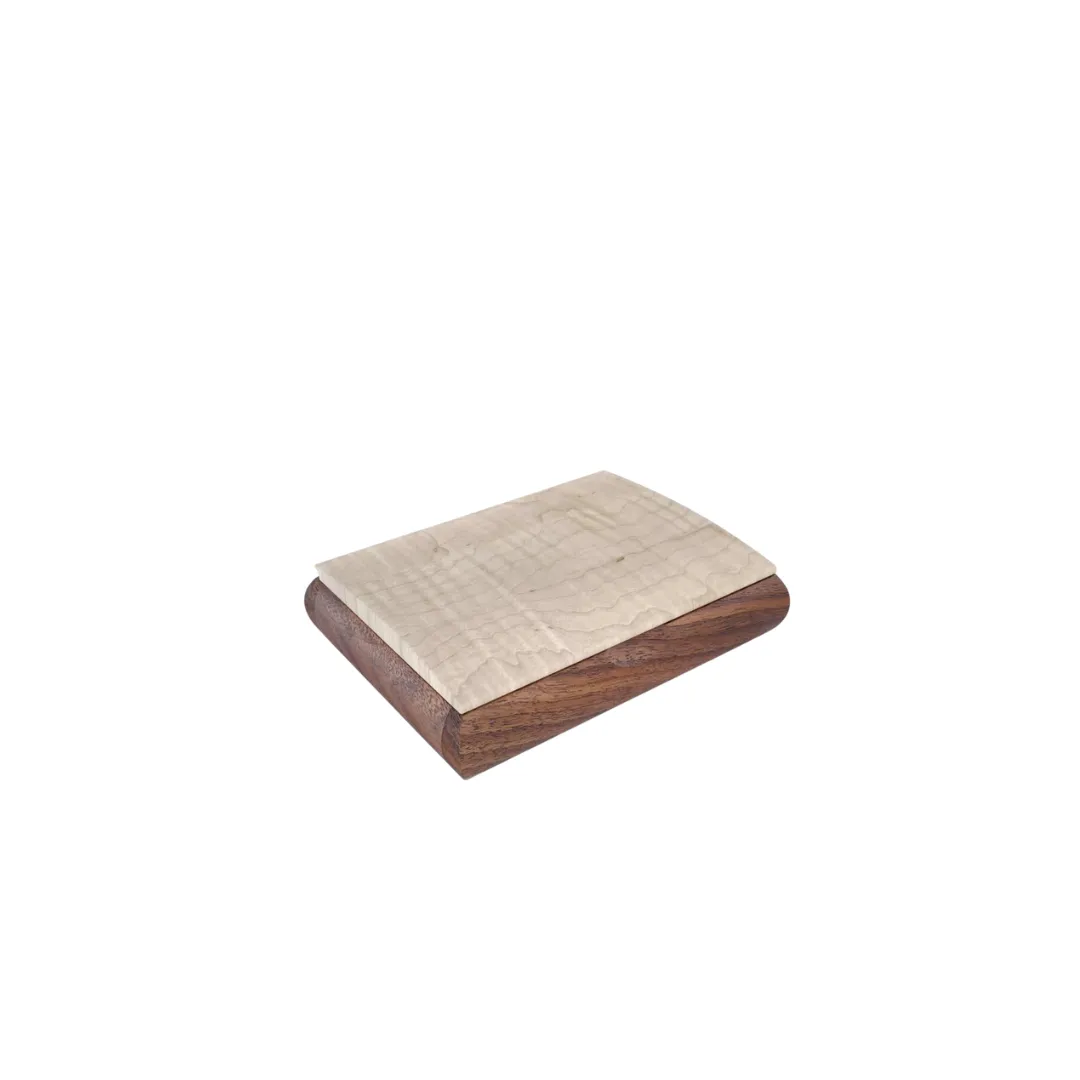 Wooden Tranquility Box in Walnut   Curly Maple