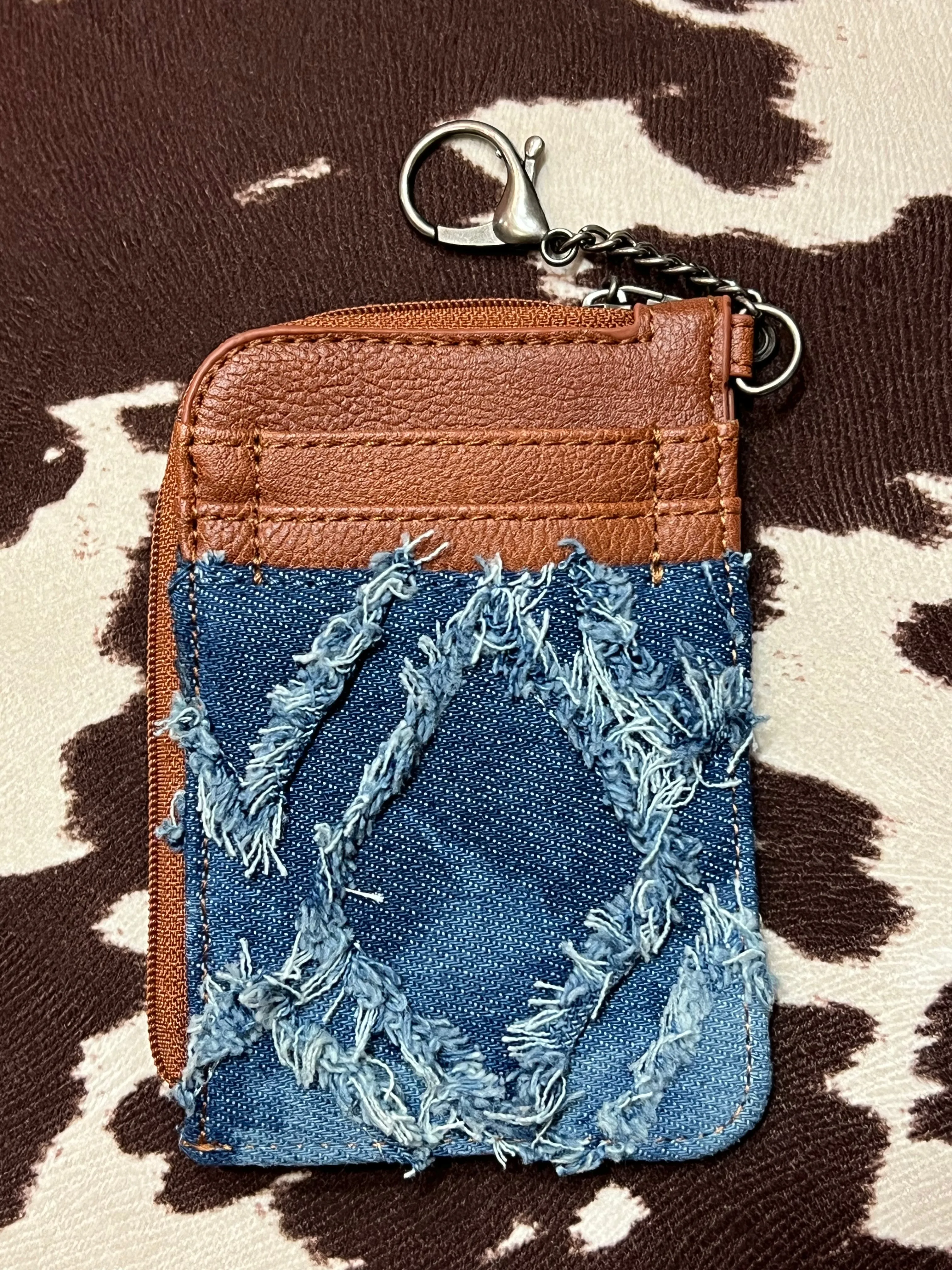 Wrangler Southwestern Art Print Mini Zip Card Case Jean