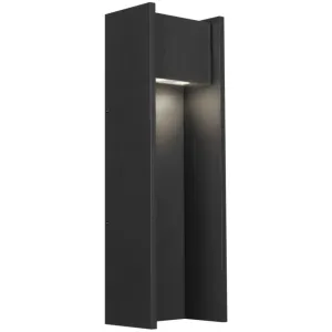 Zur 24 In. LED Outdoor Wall Sconce in-line Fuse 3000K Black Finish